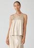 Stretch Silk Charmeuse V-Neck Tank