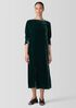 Velvet Bateau Neck Dress