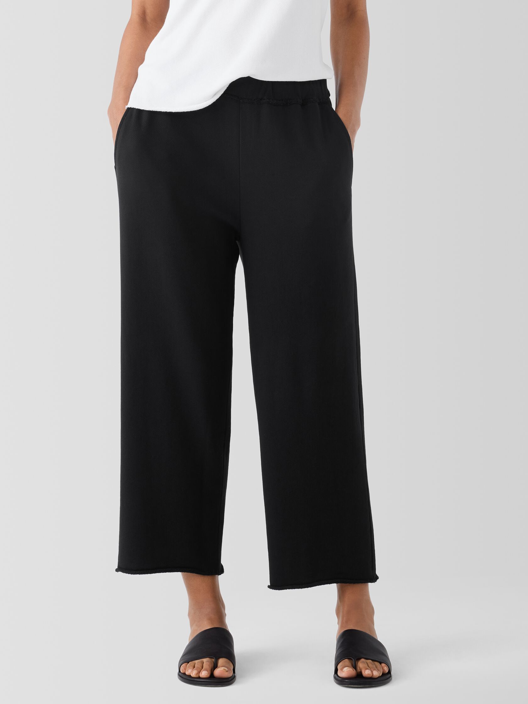 Lightweight Organic Cotton French Terry&nbsp;Straight Pant