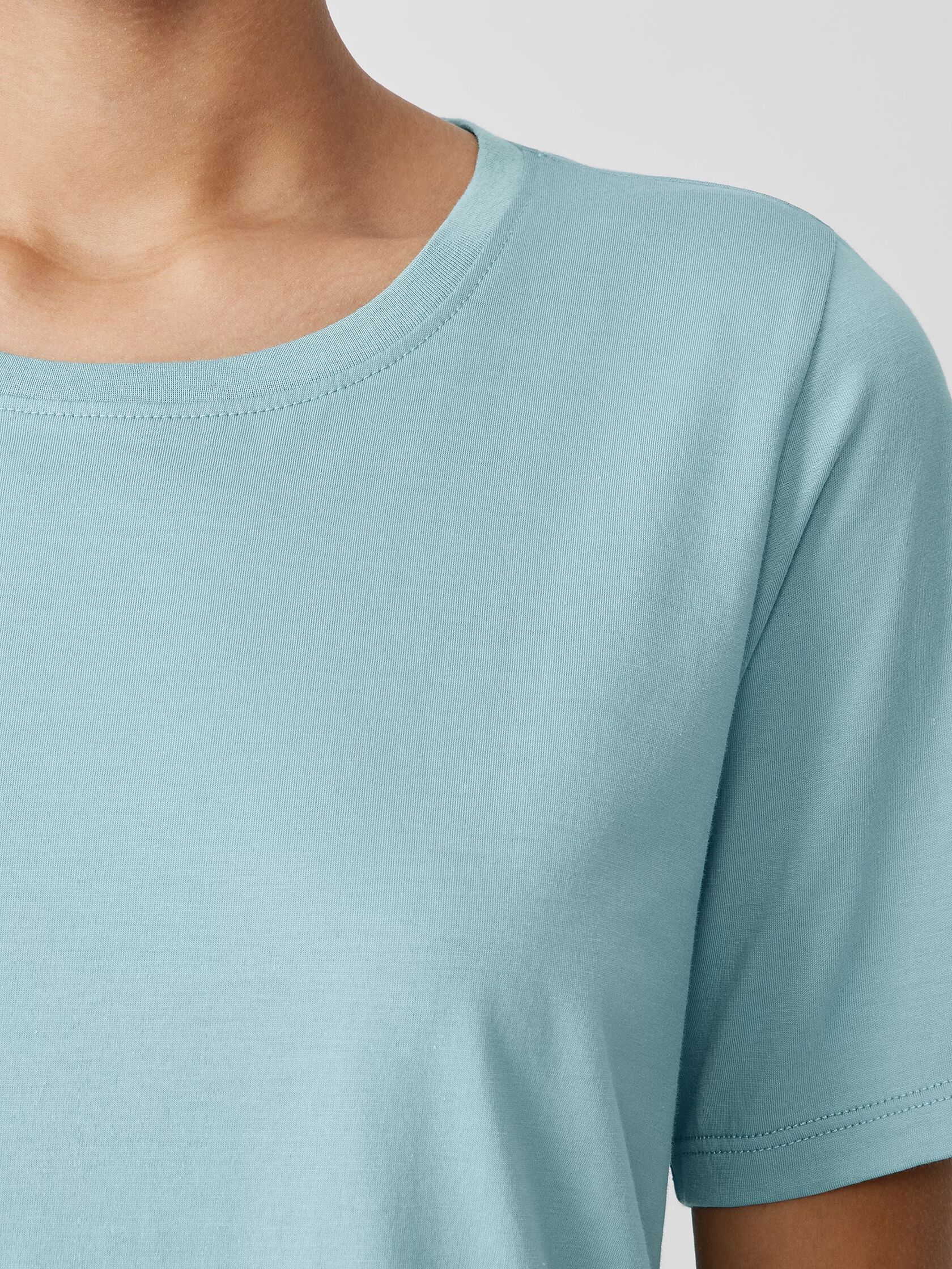 Organic Pima Cotton Jersey&nbsp;Round Neck Tee