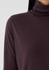 Pima Cotton Blend Turtleneck Top