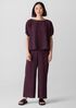 Woven Pliss&eacute; Wide-Leg Pant