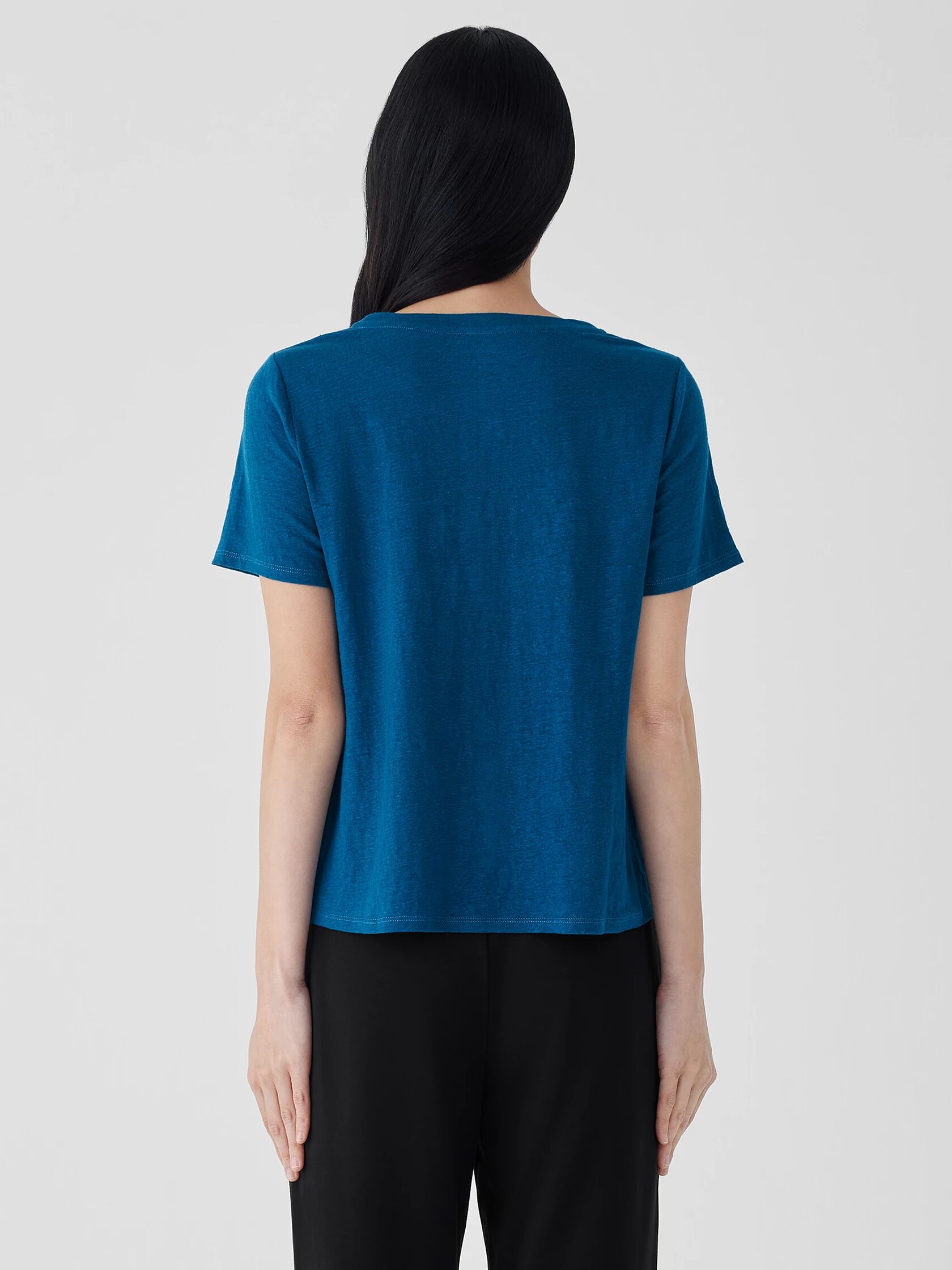 Organic Linen Jersey Crew Neck Tee