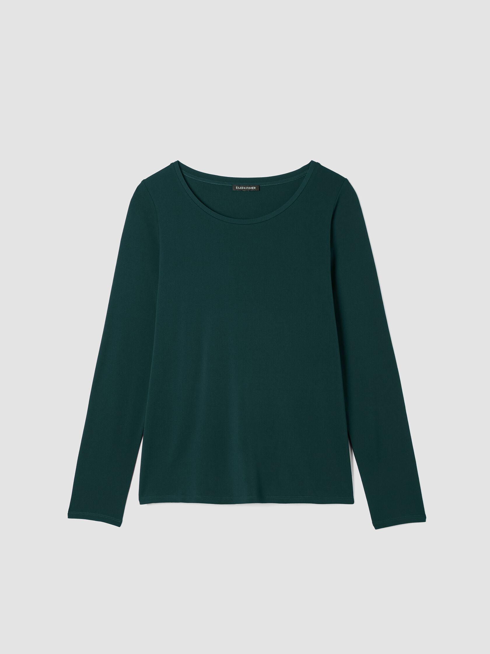 Stretch Silk Jersey Scoop Neck Top