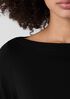 Fine Stretch Jersey Knit Bateau Neck Top