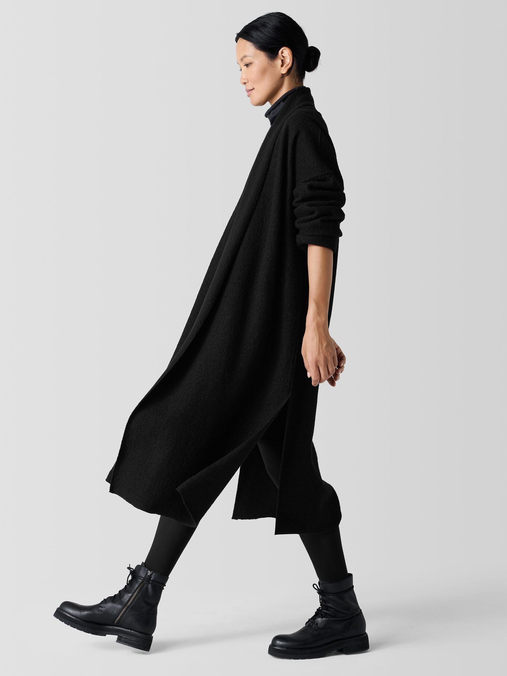 Lightweight Boiled Wool Icon Coat in Regenerative Wool