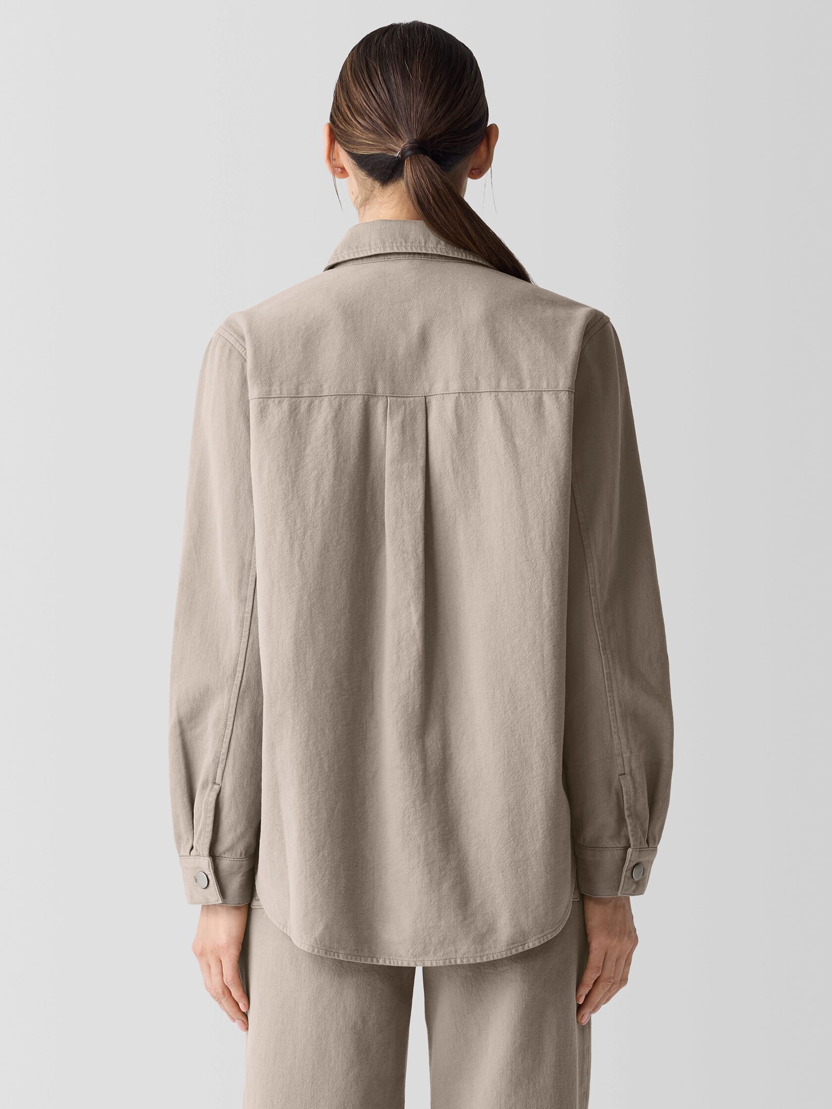 Garment-Dyed Utility&nbsp;Organic&nbsp;Cotton Shirt Jacket