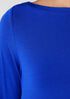 Fine Stretch Jersey Knit Bateau Neck Top