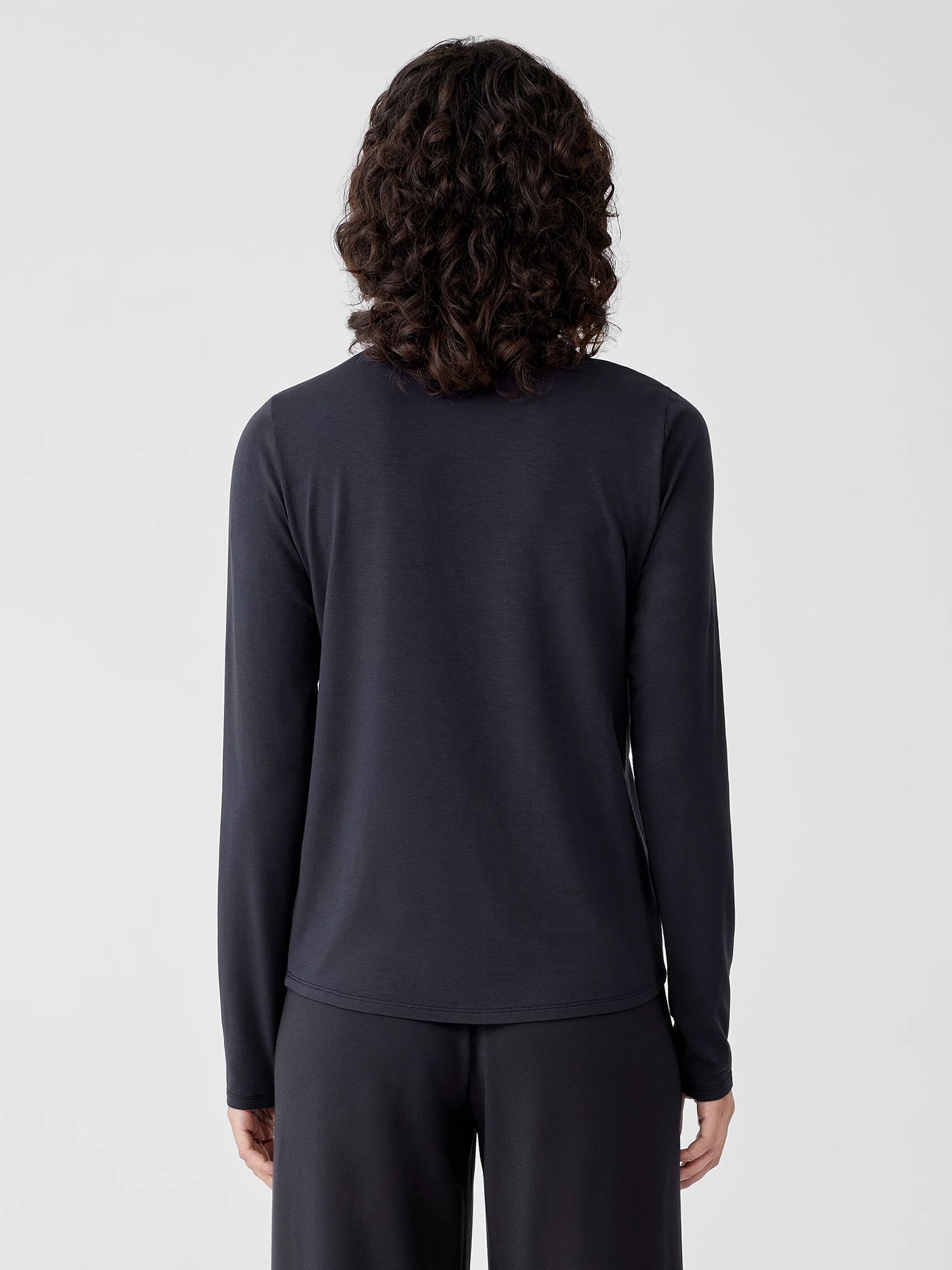 Fine Jersey Scrunch Neck Top