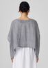 D&eacute;lav&eacute; Organic Linen Gauze Bateau Neck Poncho