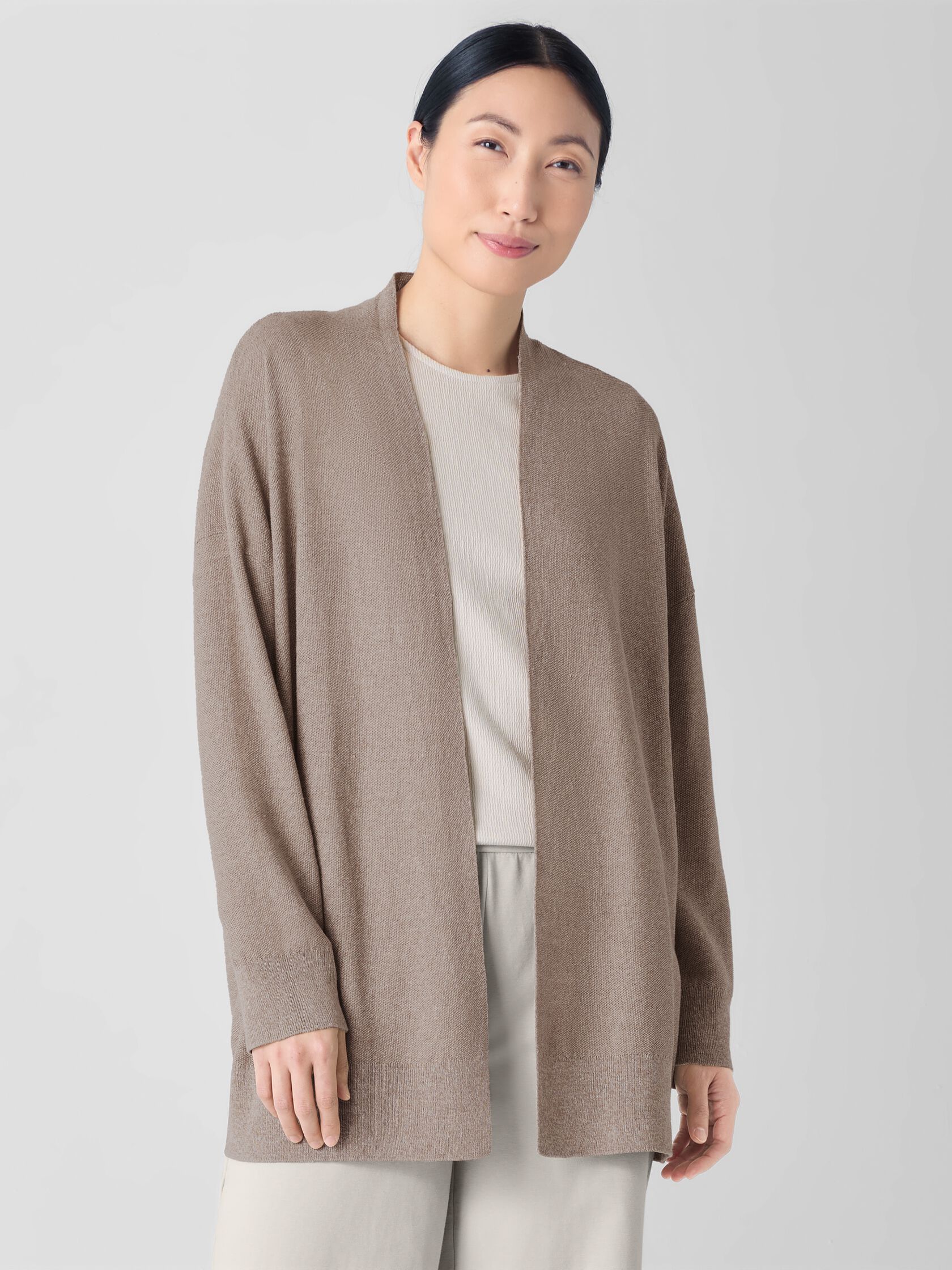Organic Linen Cotton Long Cardigan