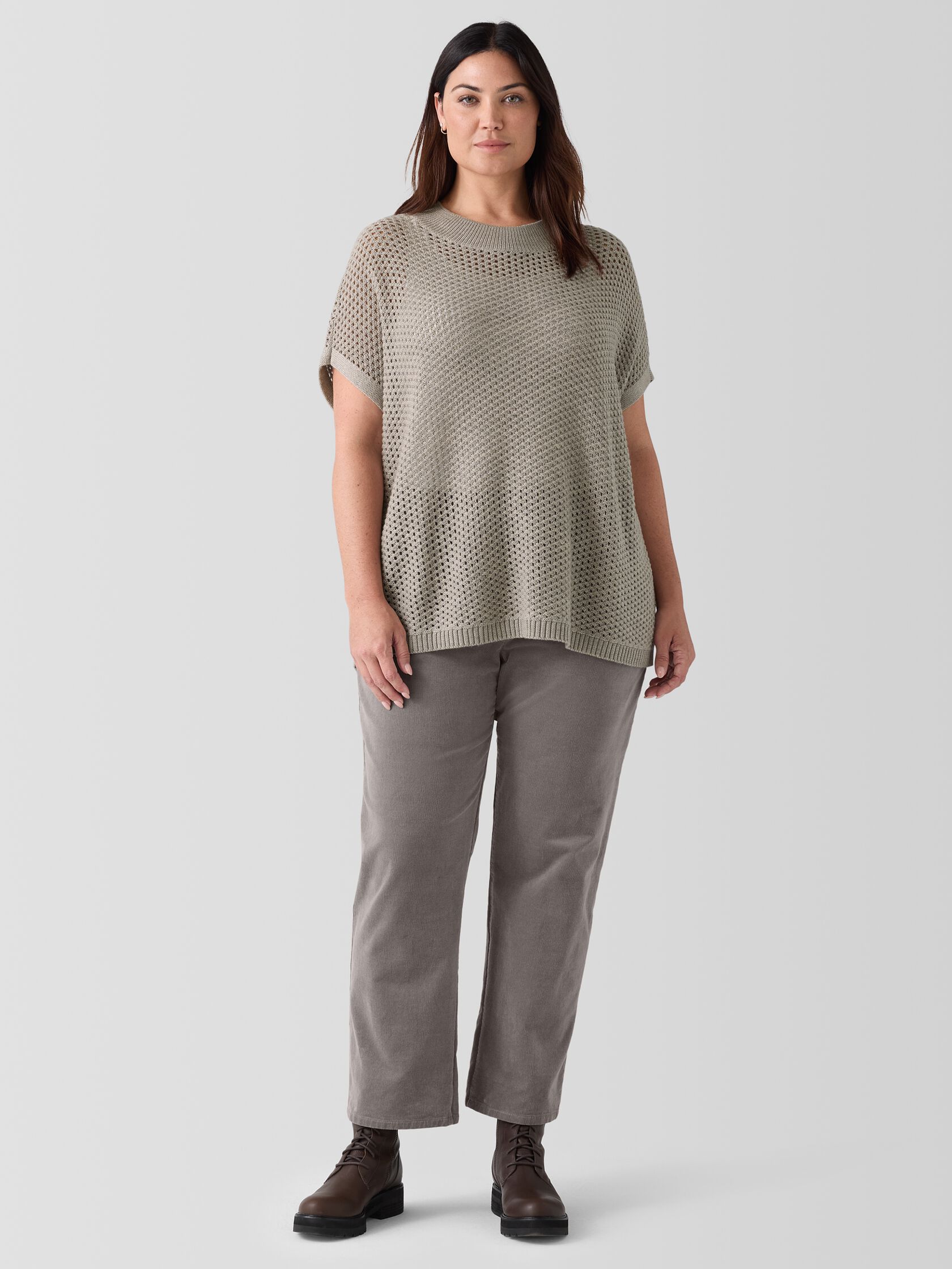 Organic Cotton Stretch Corduroy Straight Pant