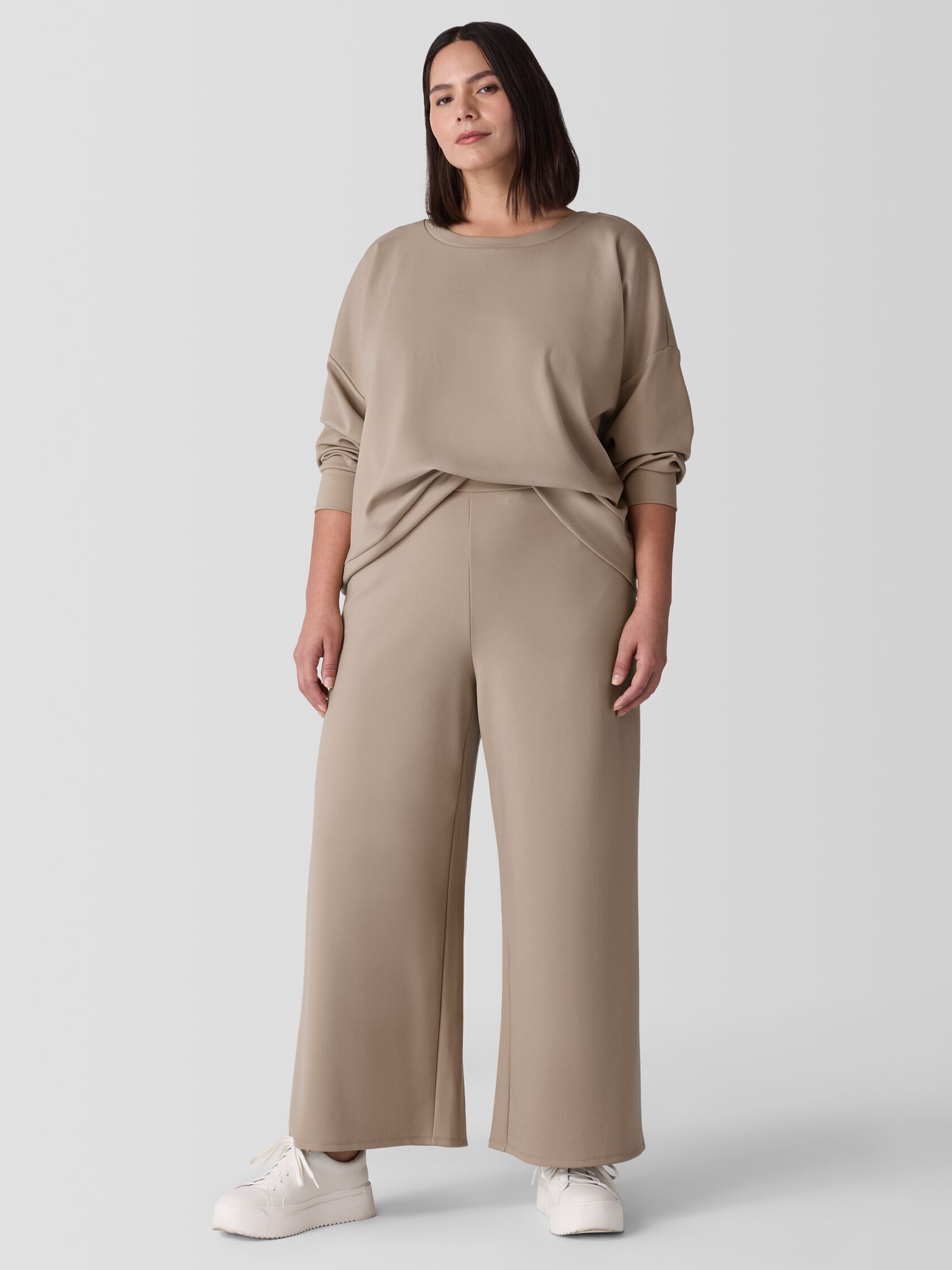 Lightweight Ponte Wide-Leg Pant