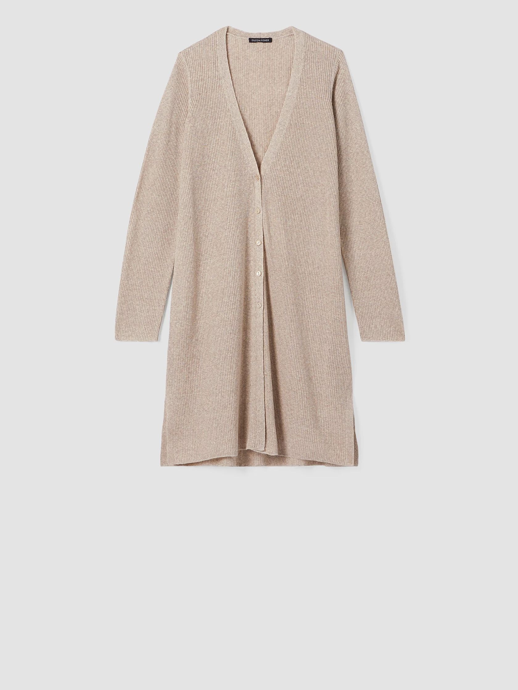 Organic Linen Melange Long Cardigan