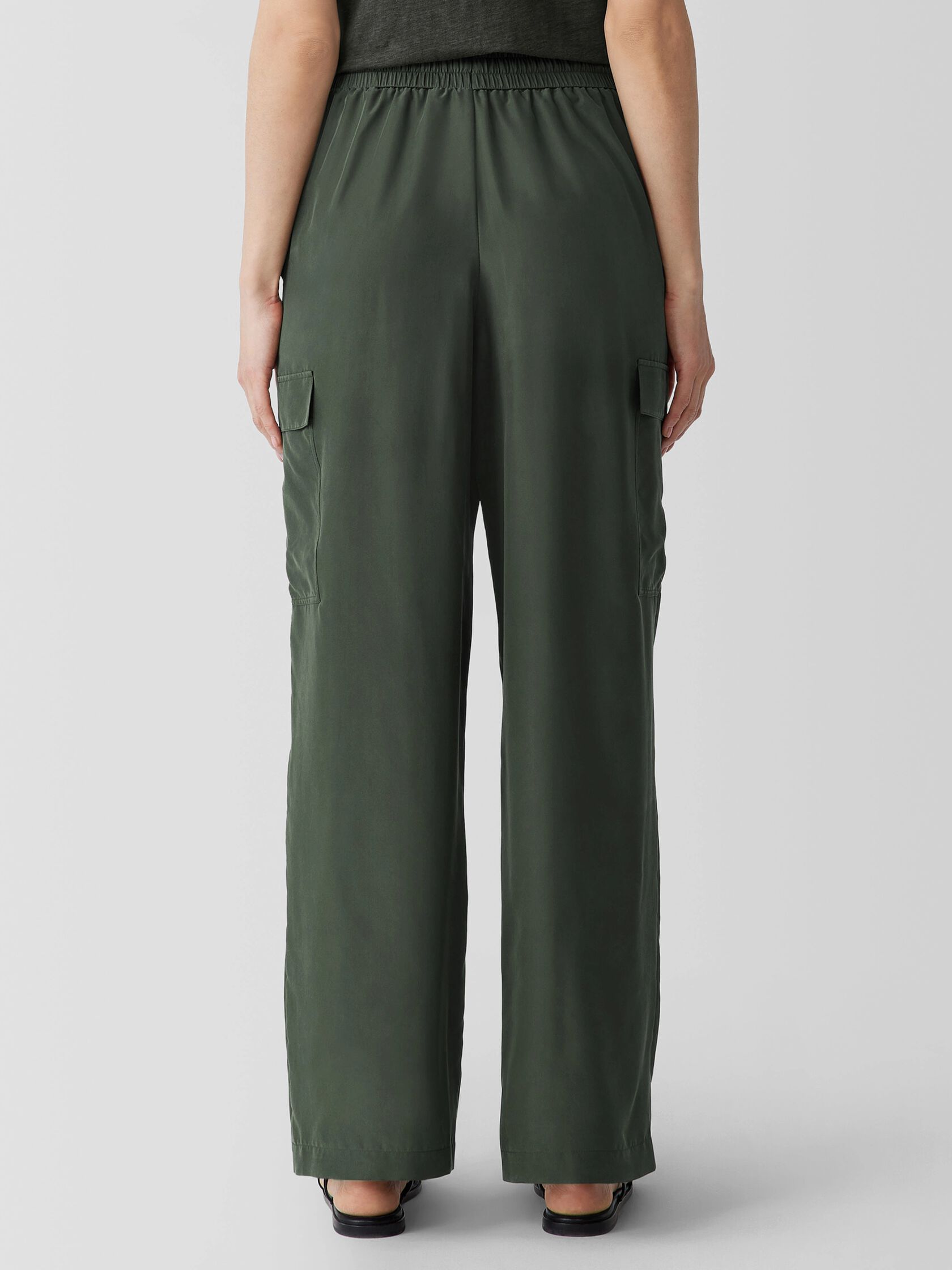 Washed Silk Cargo Pant