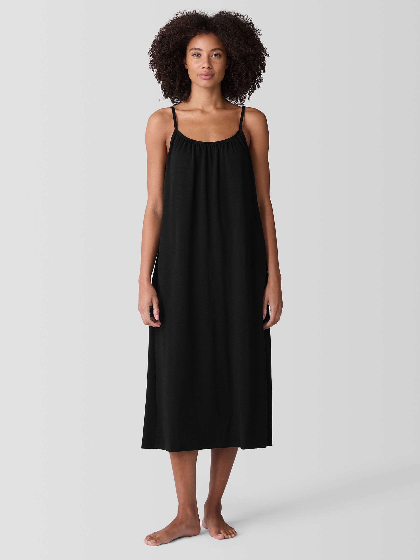 Organic Cotton Interlock Cami Sleep Dress