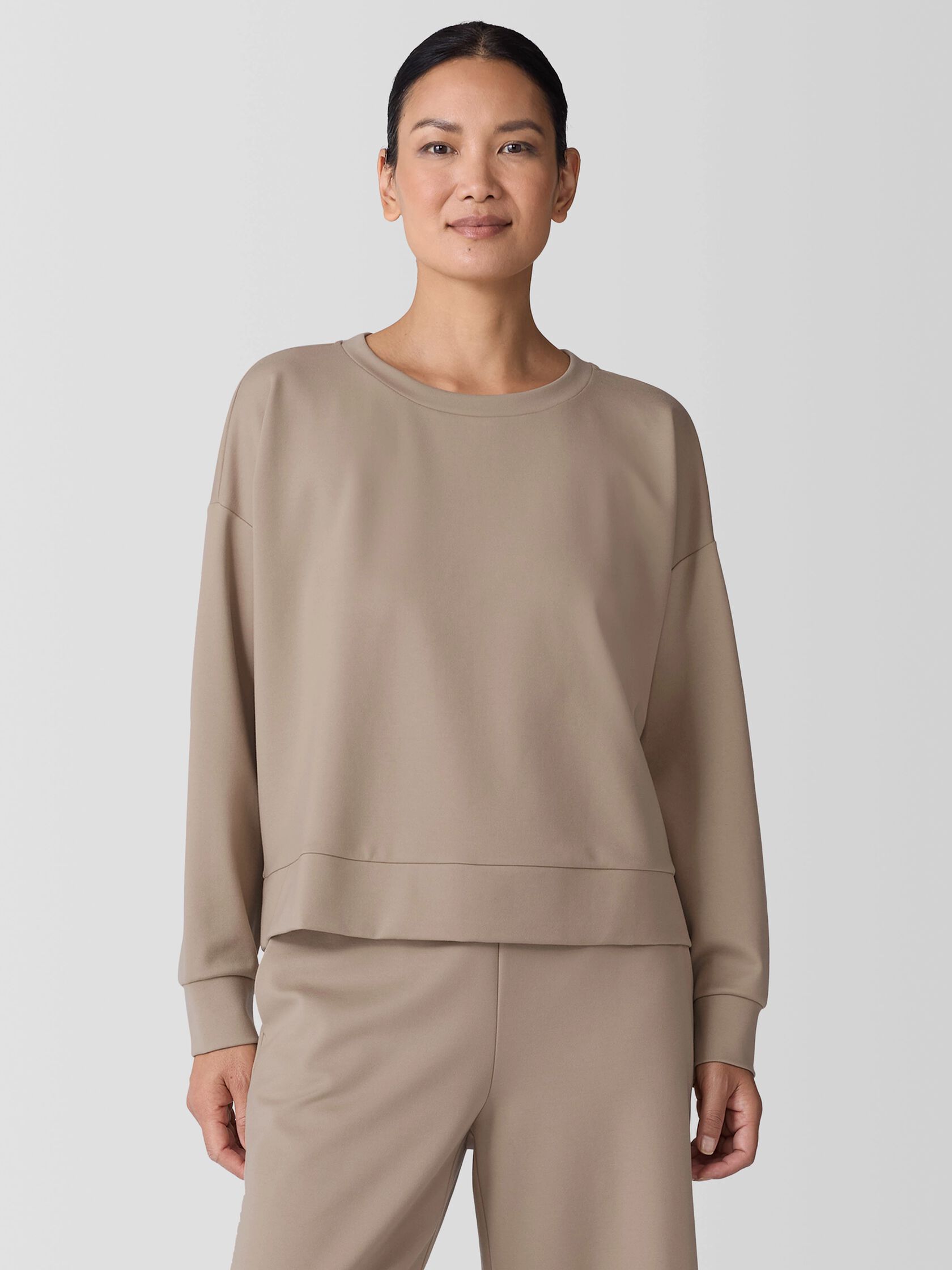 Lightweight Ponte Round Neck Top