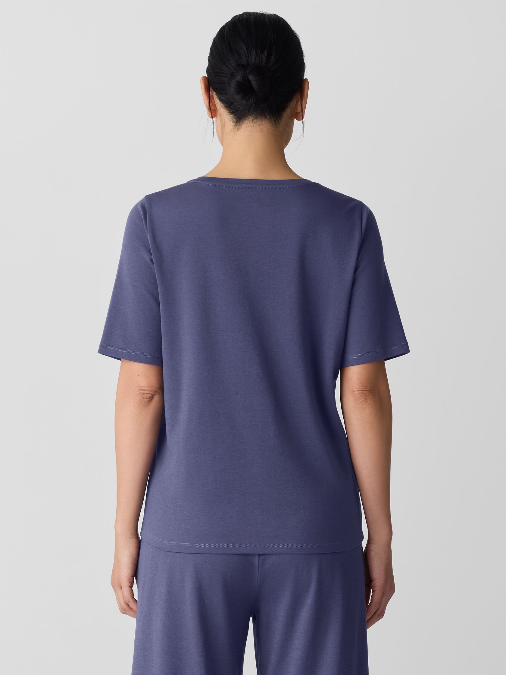 Organic Cotton Interlock Henley Sleep Top