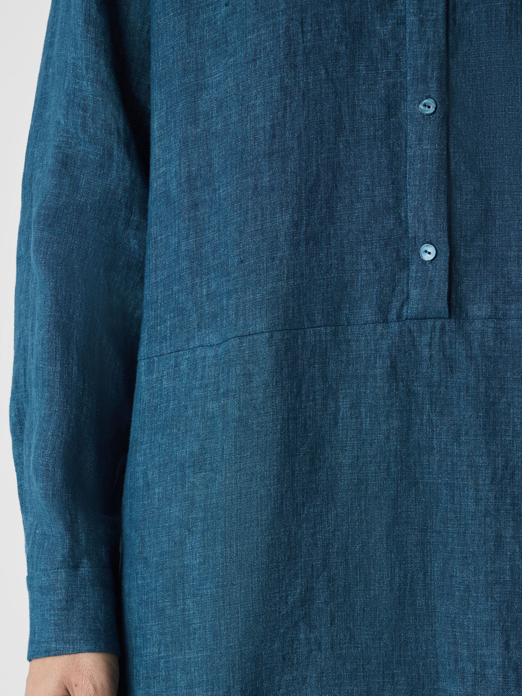 Washed Organic Linen D&eacute;lav&eacute; Shirtdress