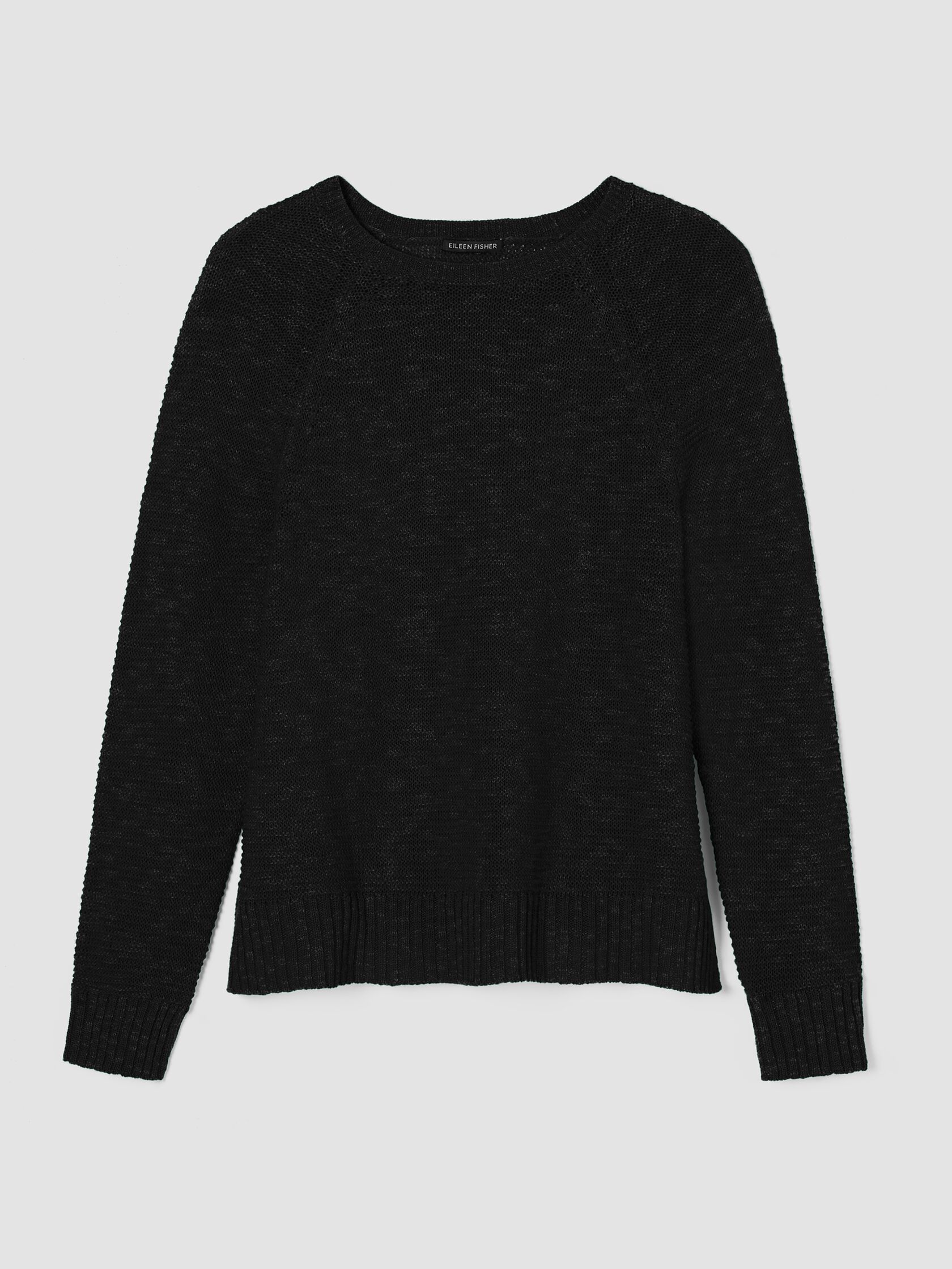 Organic Linen Cotton Slub Crew Neck Top