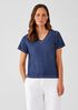 Organic Cotton Hazy Slub V-Neck Tee