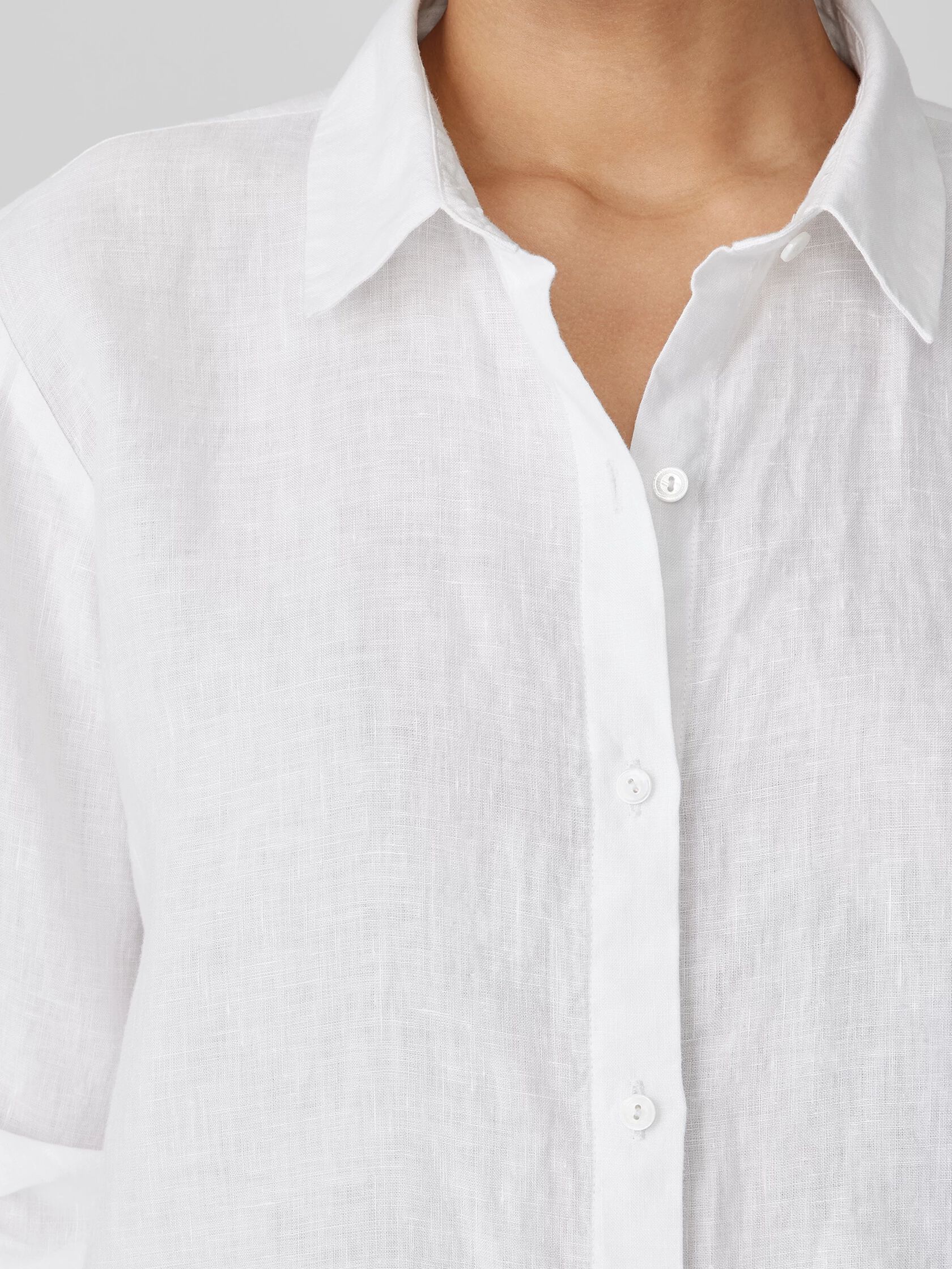 Organic Handkerchief Linen Classic Collar Shirt